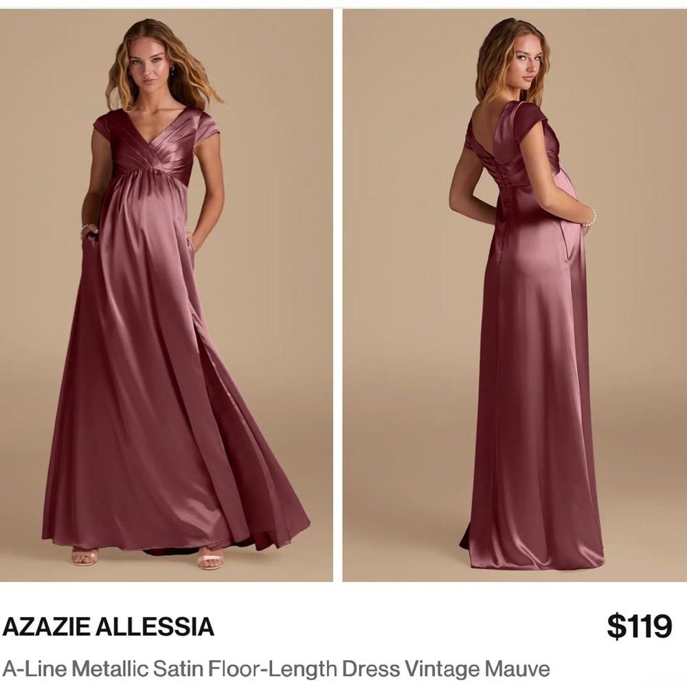 Azazie Alessia Maternity Bridesmaid Dress in Vintage Mauve Size A14